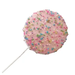 Best Christmas Forever PICK CANDY 12″ MACAROON PINK /MULTI COLOR SPRINKLES