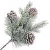 Hot Christmas Forever PICK PINE FLOCKED 12″ MIXED PINE AND PINE CONE