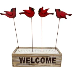 Best Christmas Forever PICK WOODEN CARDINAL 11.2″ W/DISPLAY BOX 4 ASST.