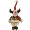 Hot Christmas Forever PLUSH REINDEER STANDING 22″ W/ SANTA HAT RED/GREEN