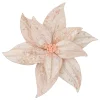 Best Christmas Forever POINSETTIA HEAD PINK 12″ VELVET W/ CLIP