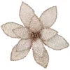 Outlet Christmas Forever POINSETTIA HEAD ROSE GOLD 12″ METALLIC W/ CLIP