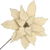 Hot Christmas Forever POINSETTIA STEM CHAMPAGNE 18″ HEAD VELVET W/ 24″ STEM
