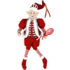 Best Christmas Forever POSABLE ELF BOY 18″ RED/WHITE W/ CANDY
