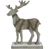 New Christmas Forever REINDEER NAT. BIRCH LOOK W/ BASE 14″ NAT. W/ STITCH PATTERN