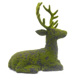 Online Christmas Forever REINDEER SITTING 12.5″x14″ MOSS GREEN