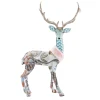 Christmas Forever REINDEER STANDING WITH INTRICATE PATTERN BLUE 22.5″