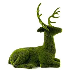New Christmas Forever REINDEER STANDING 30.5″x34.5″ MOSS GREEN