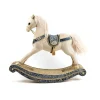 Sale Christmas Forever ROCKING HORSE WITH INTRICATE EMBROIDERY REGAL BLUE/CREAM 21.5″