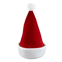 Clearance Christmas Forever SANTA HAT 15″ RED VELVET W/FLEECE BORDER