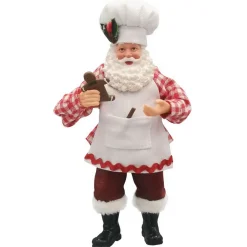 Outlet Christmas Forever SANTA STANDING 08″ BAKER HOLDING GINGERBREAD