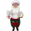 Clearance Christmas Forever SANTA STANDING 16″ BAKER WHITE/RED