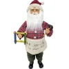 Discount Christmas Forever SANTA STANDING 16″ CARPENTER RED/CREAM/GREEN