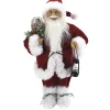 Christmas Forever SANTA STANDING 18″ RED TRADITIONAL DLX W/ PLUSH TRIM
