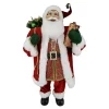 Outlet Christmas Forever SANTA STANDING 48″ W/ SACK RED/GREEN/GOLD