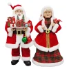 Sale Christmas Forever SANTA STANDING 18″MR. & MRS. RED/GREEN/GOLD 2 ASSTD.