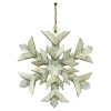 New Christmas Forever SNOWFLAKE WOODEN 14″ WHITE/NATURAL