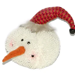 Hot Christmas Forever SNOWMAN HEAD PLUSH 8″ W/RED HAT