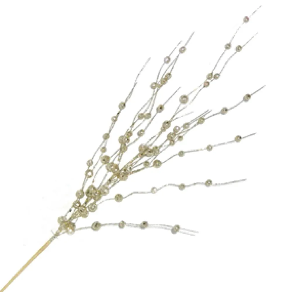 Sale Christmas Forever SPRAY BERRIES ON TWIGS 32″ CHAMPAGNE GLITTER