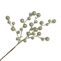 Outlet Christmas Forever SPRAY BERRY 15″ CHAMPAGNE GOLD GLITTER