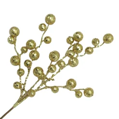 Online Christmas Forever SPRAY BERRY 15″ GOLD GLITTER