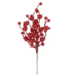 Clearance Christmas Forever SPRAY BERRY 12″ RED GLITTER