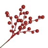 Best Christmas Forever SPRAY BERRY 15″ RED GLITTER