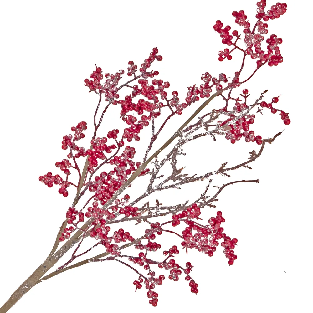 Clearance Christmas Forever SPRAY BERRY 28″ RED W/ICE FROSTING