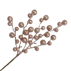 Outlet Christmas Forever SPRAY BERRY 15″ ROSE GOLD GLITTER
