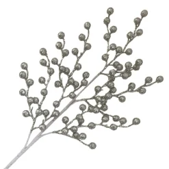 Sale Christmas Forever SPRAY BERRY 25.5″ SILVER GLITTER