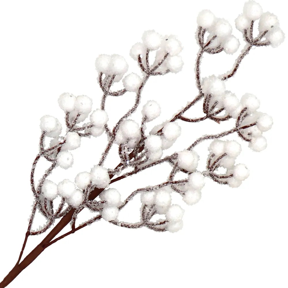 Hot Christmas Forever SPRAY BERRY 27.5″ WHITE CLUSTER/ FROSTED