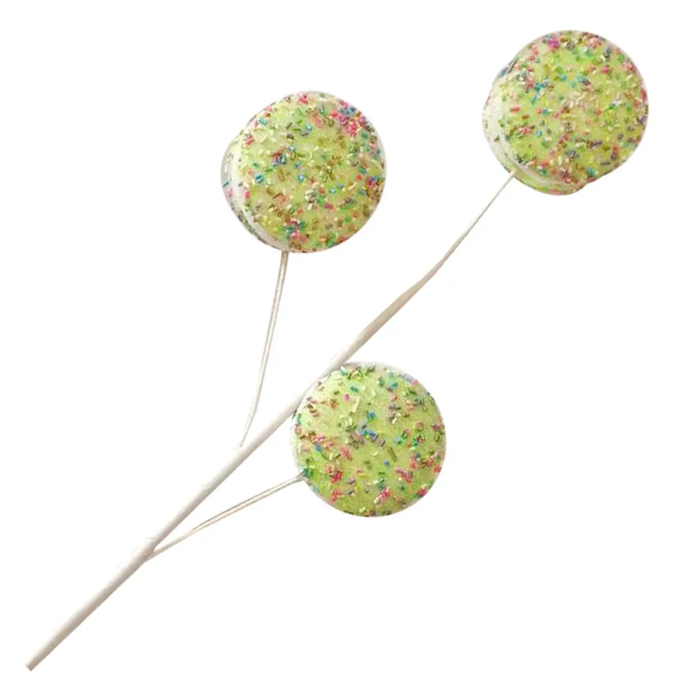 New Christmas Forever SPRAY CANDY 25″ MACAROONS GREEN /MULTI COLOR SPRINKLES