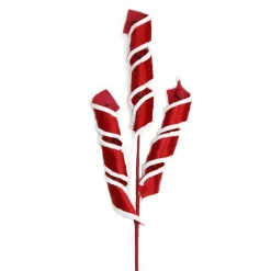 Best Christmas Forever SPRAY CANDY CANE SWIRL RIBBON 26.3″ X3 RED W/WHITE EDGE