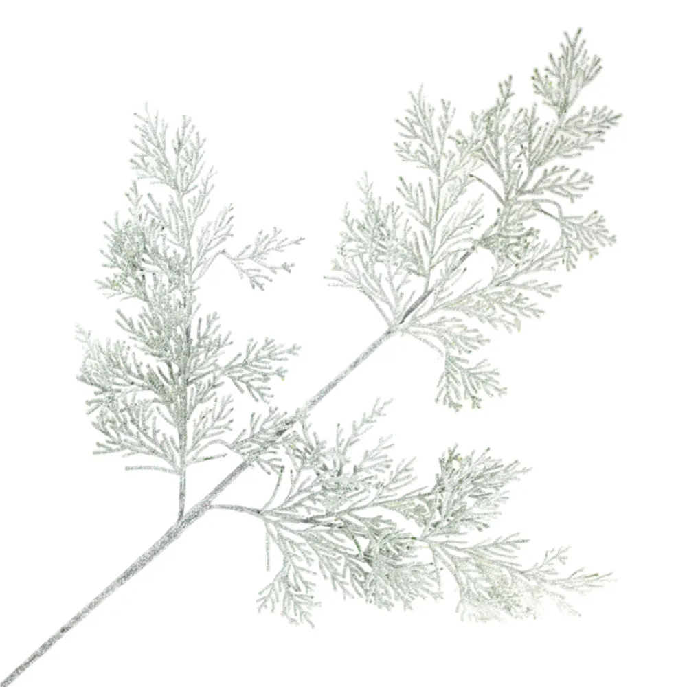 Discount Christmas Forever SPRAY CEDAR FROSTED 32″ WHITE/GREEN
