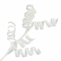 New Christmas Forever SPRAY CURL RIBBON 20″ X 6 WHITE GLITTER