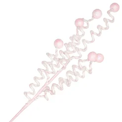 New Christmas Forever SPRAY CURLS/BALLS 28.5″ PINK/WHITE GLITTER
