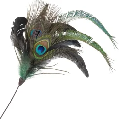 Online Christmas Forever SPRAY FEATHER 16″ PEACOCK