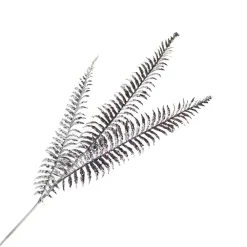 Outlet Christmas Forever SPRAY FERN LEAVES 29.5″ X 3 SILVER GLITTER