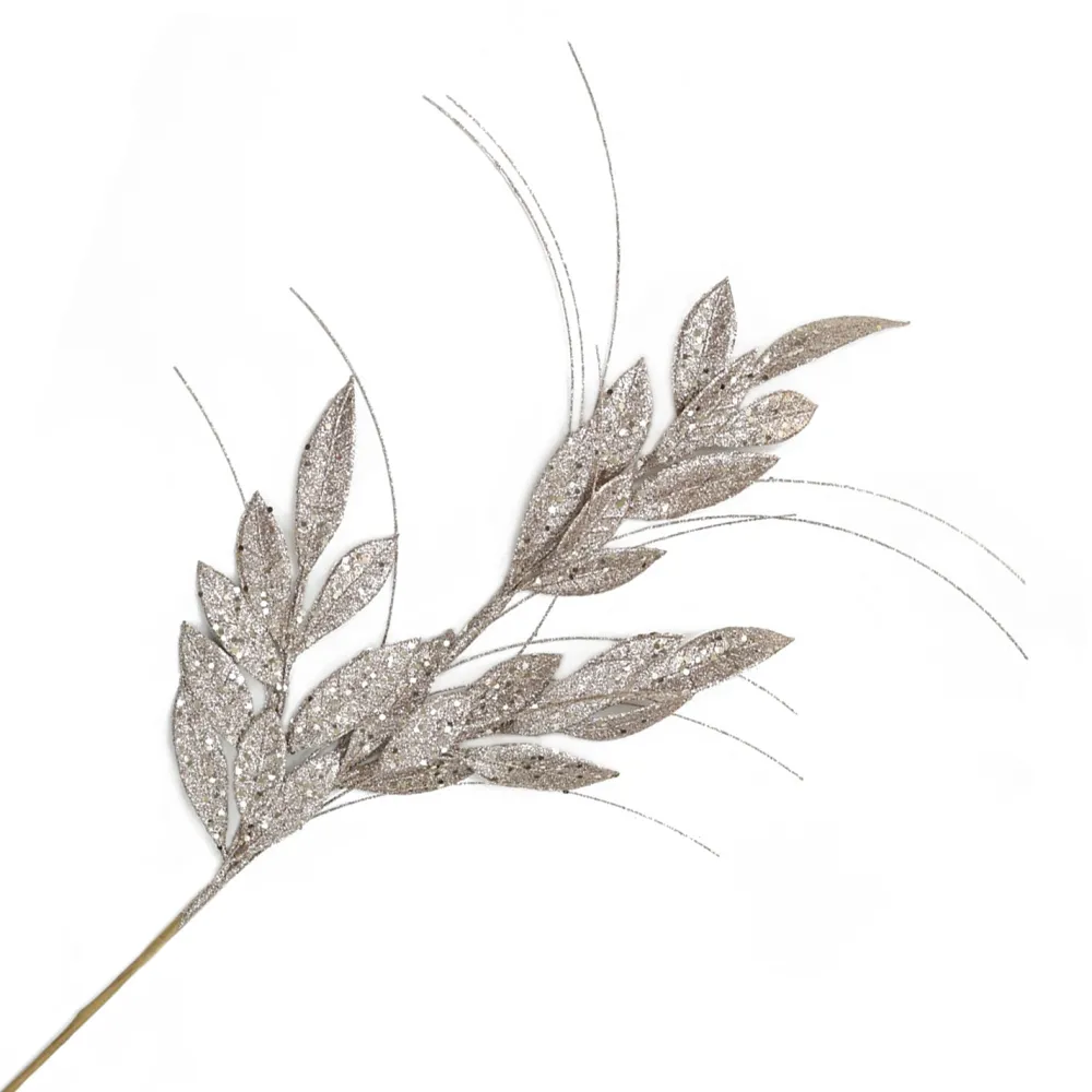 Online Christmas Forever SPRAY GRASS 36″ SILVER GLITTER