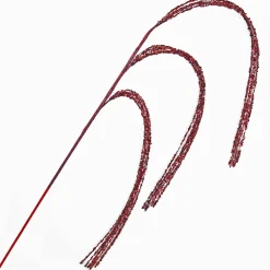 Best Christmas Forever SPRAY GRASS HANGING 24″ BURGUNDY SEQUINS