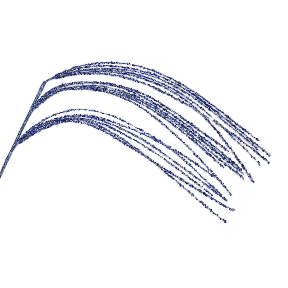 Clearance Christmas Forever SPRAY GRASS HANGING 43.5″ STEEL BLUE GLITTER
