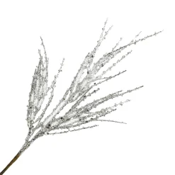 Online Christmas Forever SPRAY GRASS LEAVES 16″ SILVER 16″ GLITTER