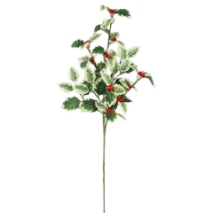 Outlet Christmas Forever SPRAY GRN HOLLY 22″ RED BERRIES