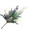 Best Christmas Forever SPRAY GRN PINE 18″ BLUE BERRIES, GREENEY & CONES