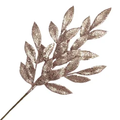 Clearance Christmas Forever SPRAY LEAVES BAY 22″ ROSE GOLD GLITTER