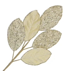 Hot Christmas Forever SPRAY LEAVES BAY 28″ SILVER GLITTER
