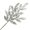 Outlet Christmas Forever SPRAY LEAVES BAY WHITE/SILVER GLITTER