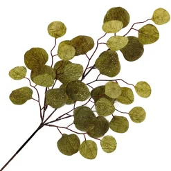 Hot Christmas Forever SPRAY LEAVES EUCALYPTUS 27″ GREEN W/ GOLD GLITTER