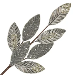 Christmas Forever SPRAY LEAVES FABRIC 28″ ROSE GOLD VELVET W/GLTR