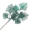 Outlet Christmas Forever SPRAY LEAVES FAN SHAPE 18″ EMERALD GREEN GLITTER
